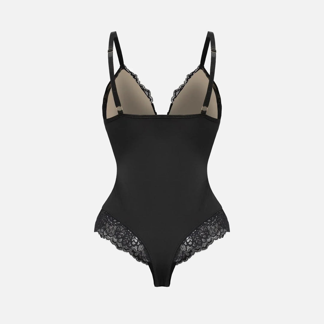 Sarah | Shapewear Bodysuit with Deep Lace V-Neck