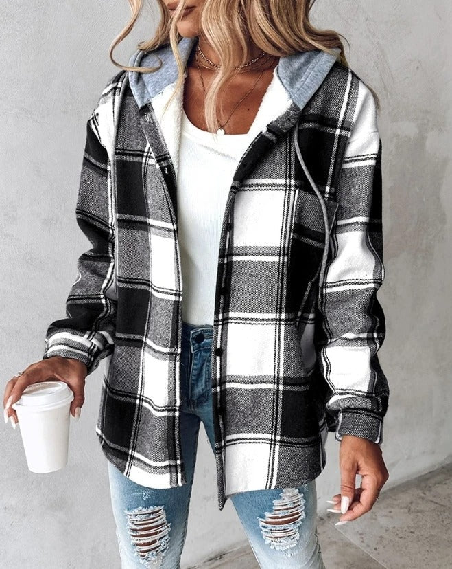 Laura - Checked Hoodie Jacket