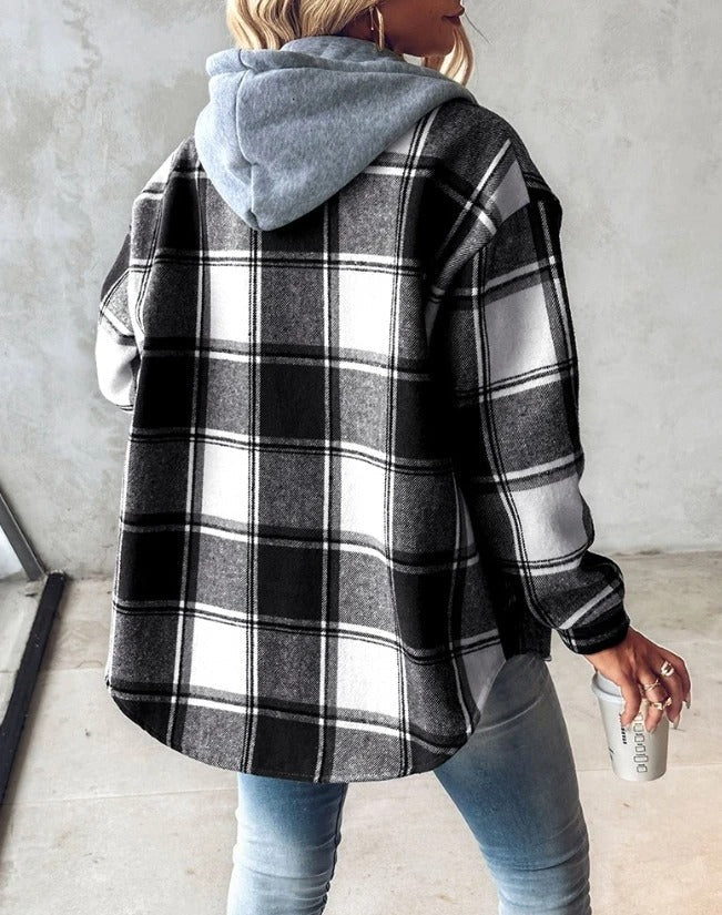 Laura - Checked Hoodie Jacket