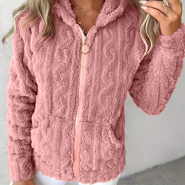 Tia | Fleece-Lined Hooded Zip-Up Sweatshirt