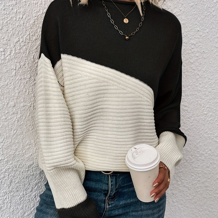 Sharice | Two Colord Drop Shoulder Sweater