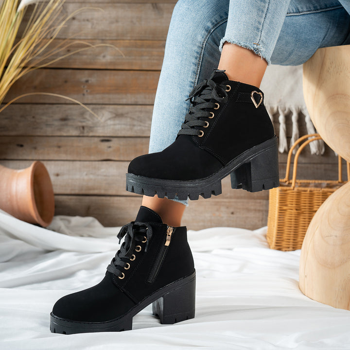 Jilly - Wide & Swolen Foot Lace Up Boots