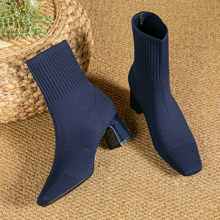Paulette - Comfortable Knit Ankle Boots