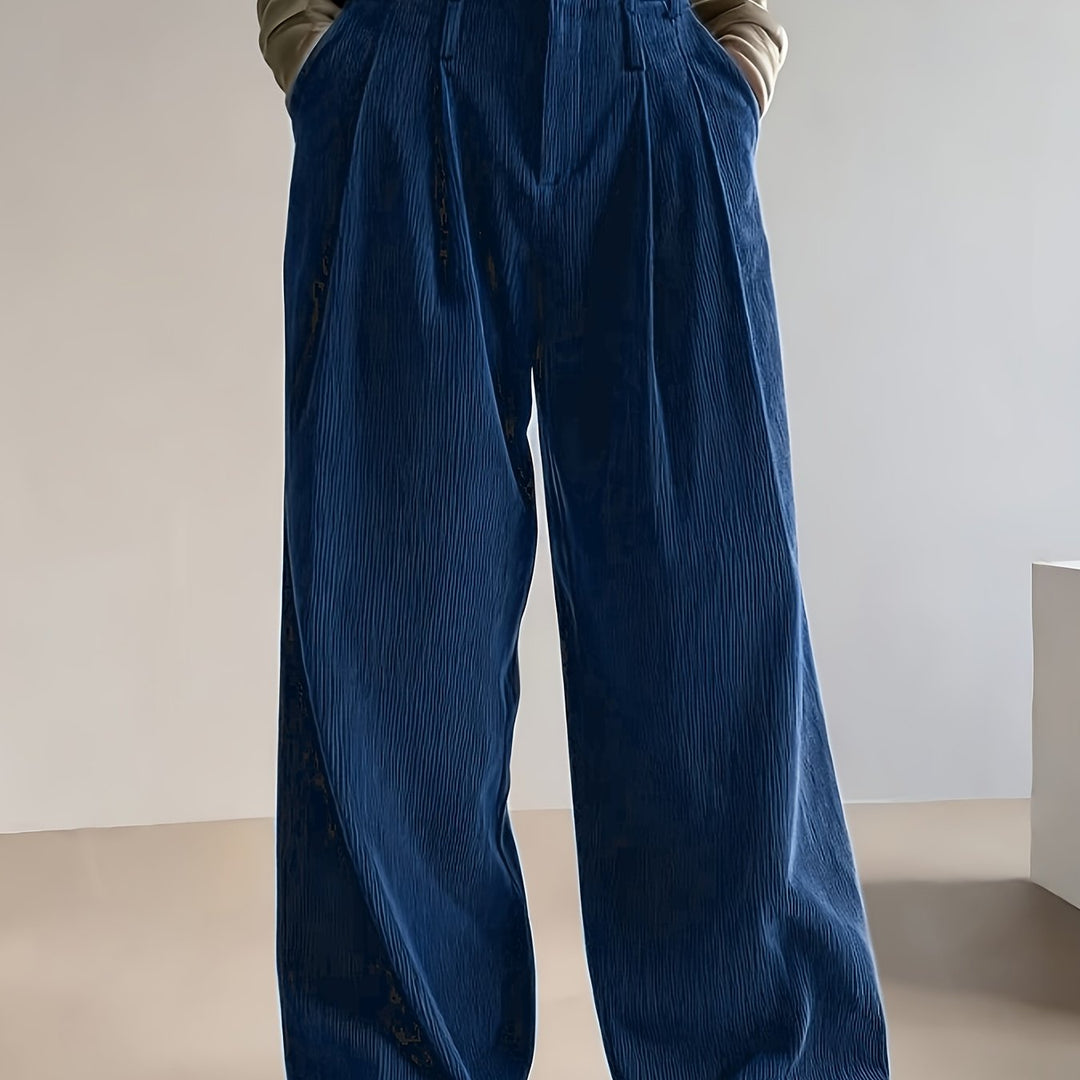Sementha | Corduroy Pants with Button close