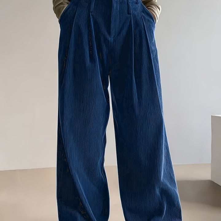 Sementha | Corduroy Pants with Button close