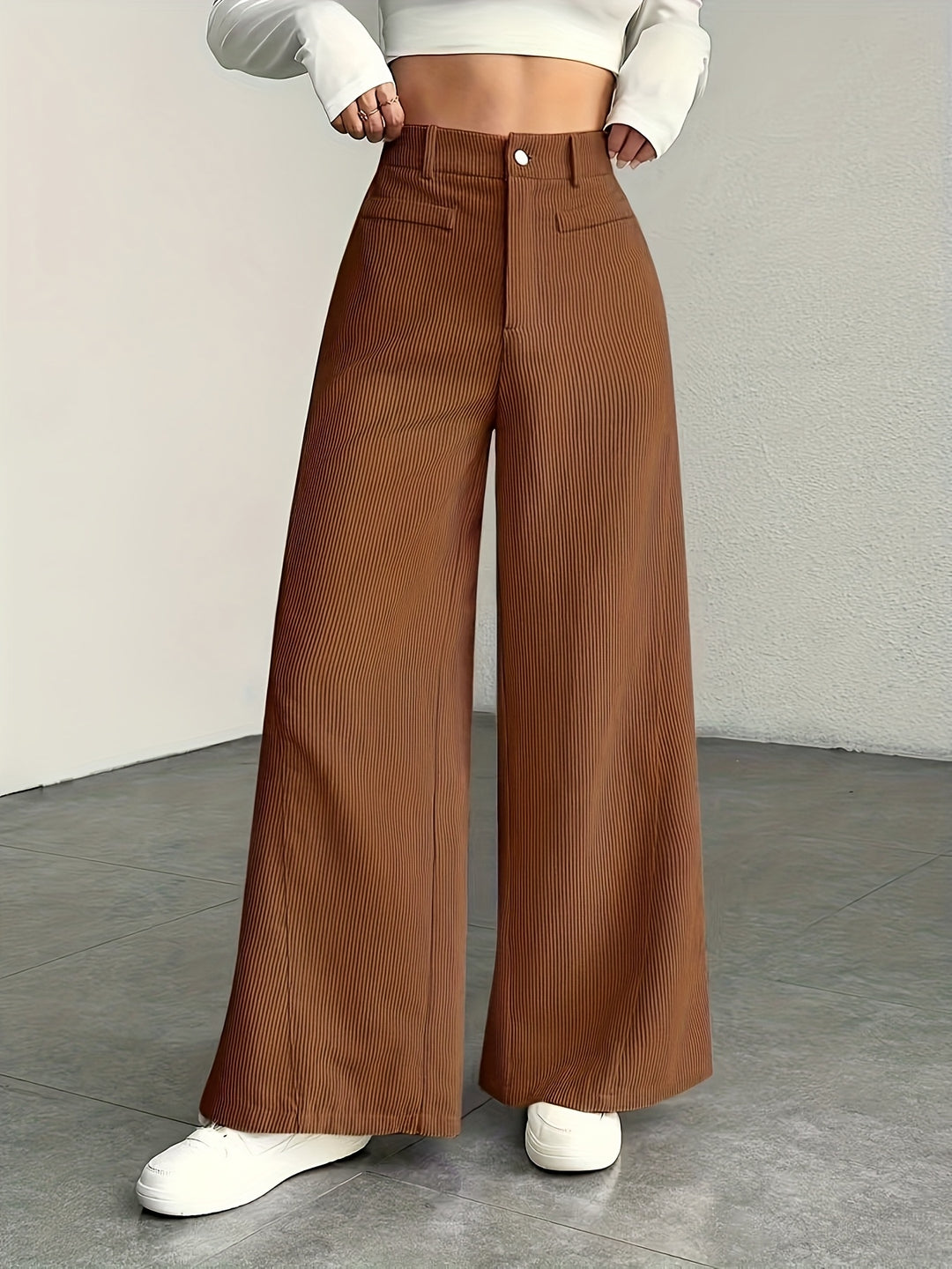 Deborah | High Waisted Wide Leg Pants