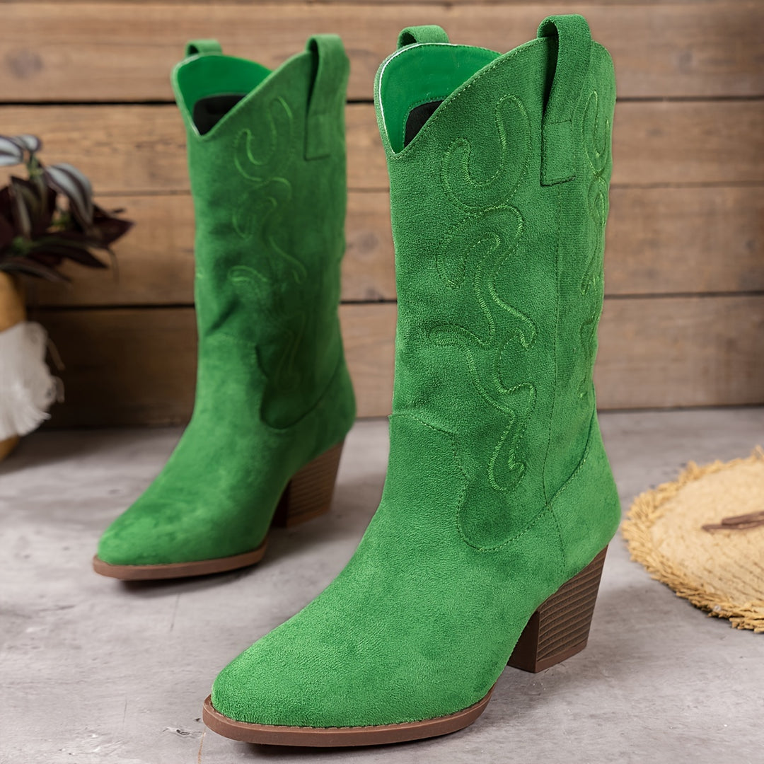 Gorgiana - Mid-Calf Chunky Boots