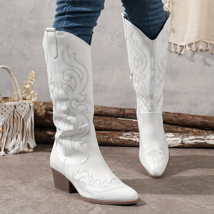 Sharina - Slip-on Retro Cowboy Boots