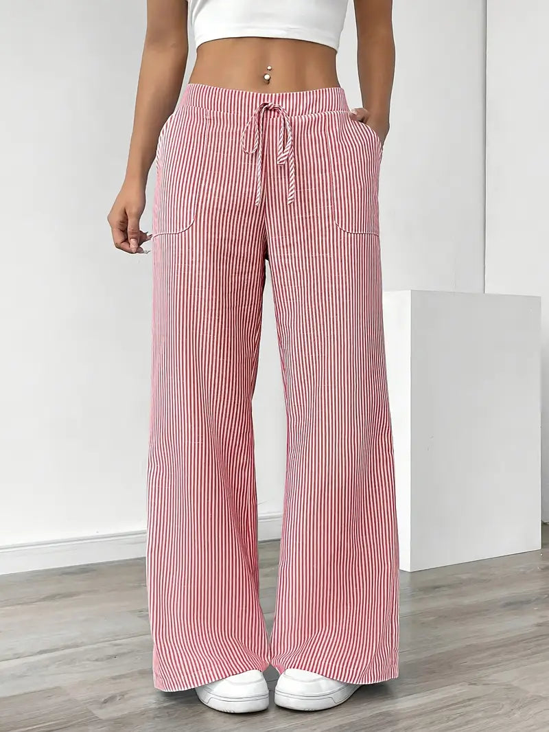 Alina | Elegant Striped Pant With Pockets