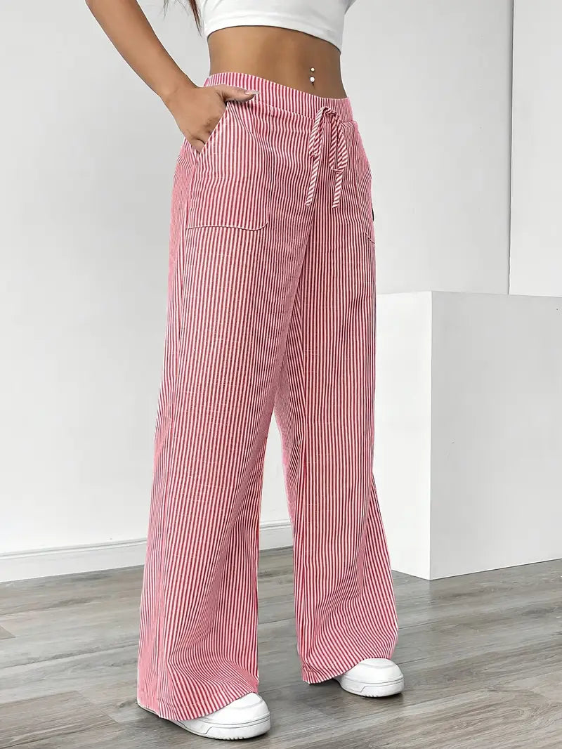 Alina | Elegant Striped Pant With Pockets