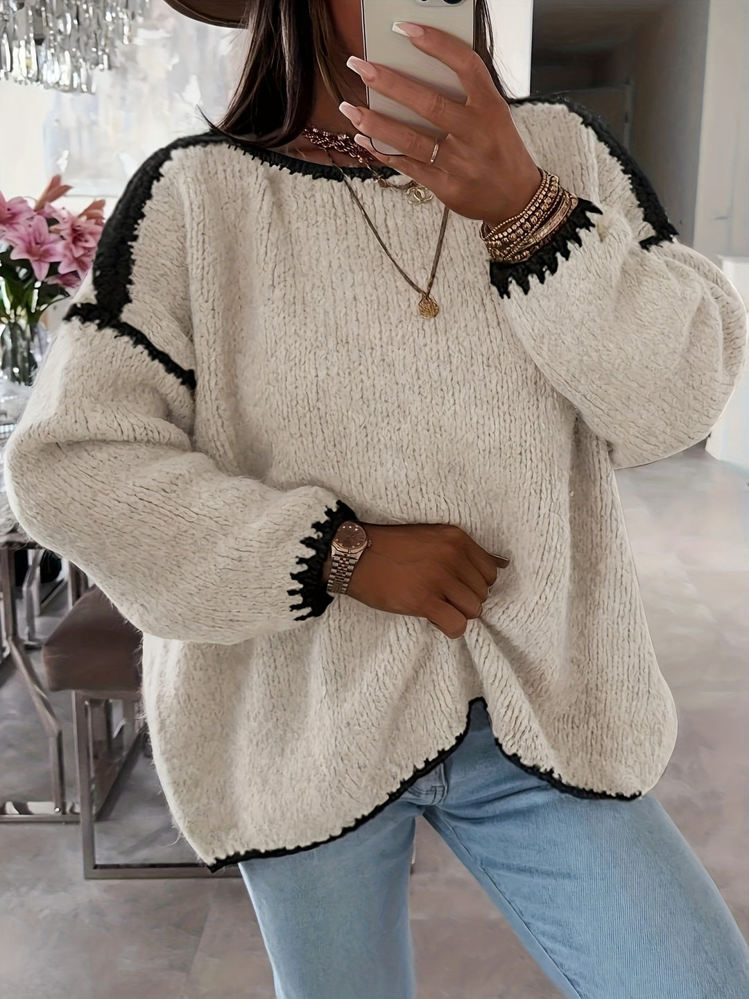 Sandra | Off-the-Shoulder Knit Sweater