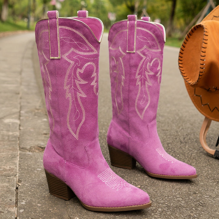 Janny - Decorative Stitching Western Boots