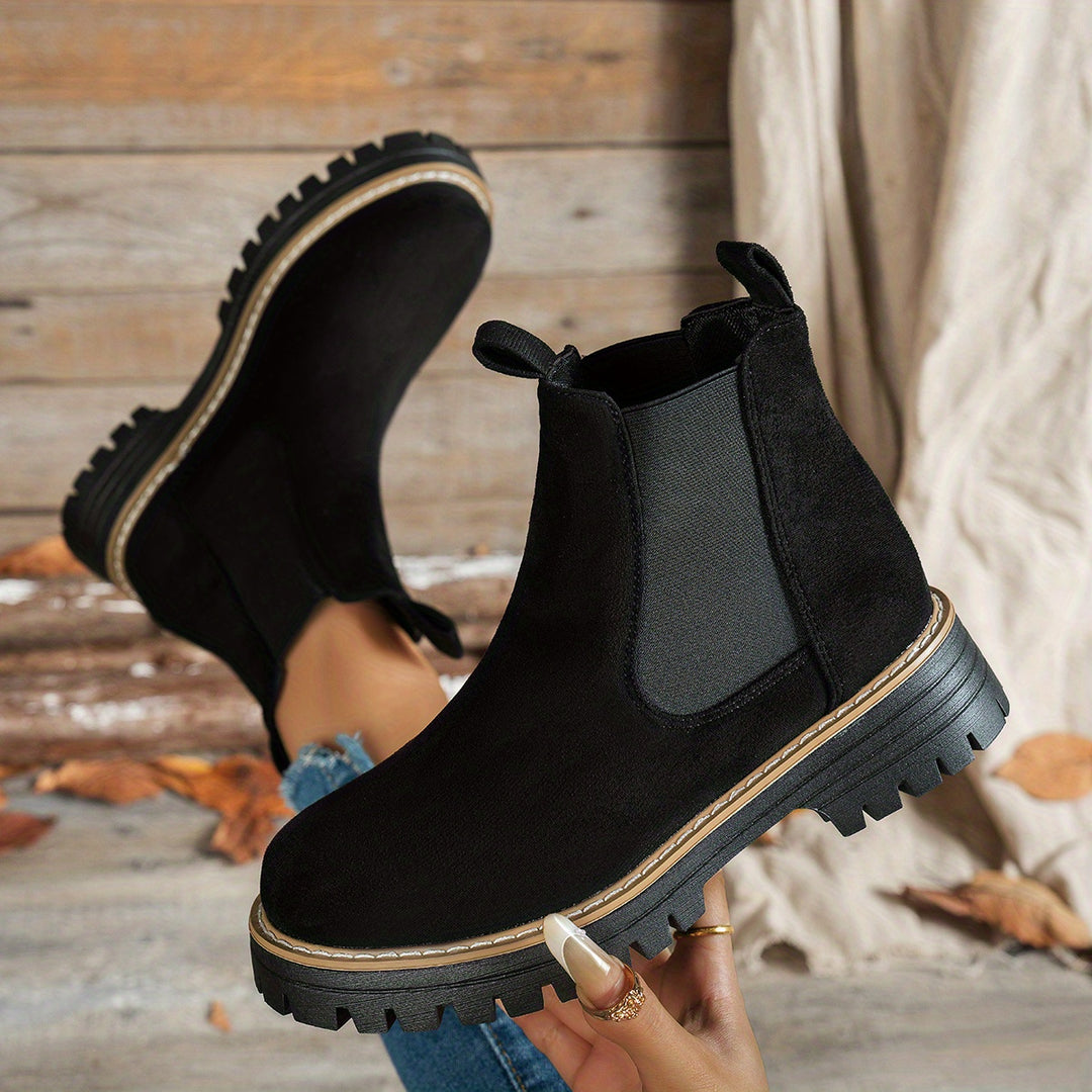 Anya - Anti-Slip Flat Platform Ankle Boots