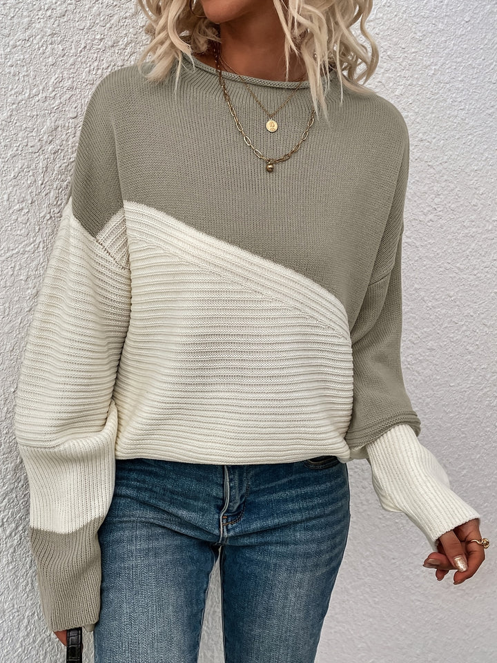 Sharice | Two Colord Drop Shoulder Sweater