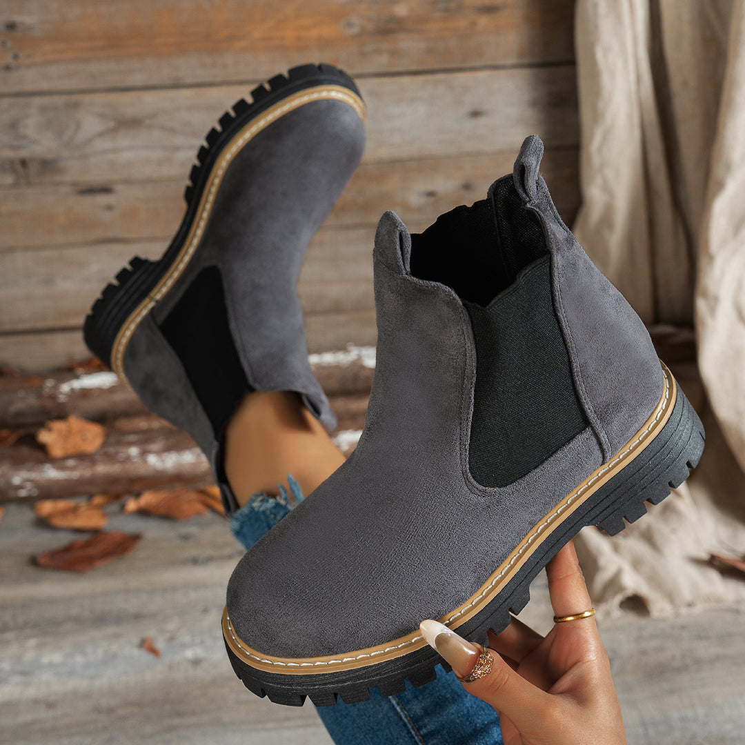 Anya - Anti-Slip Flat Platform Ankle Boots