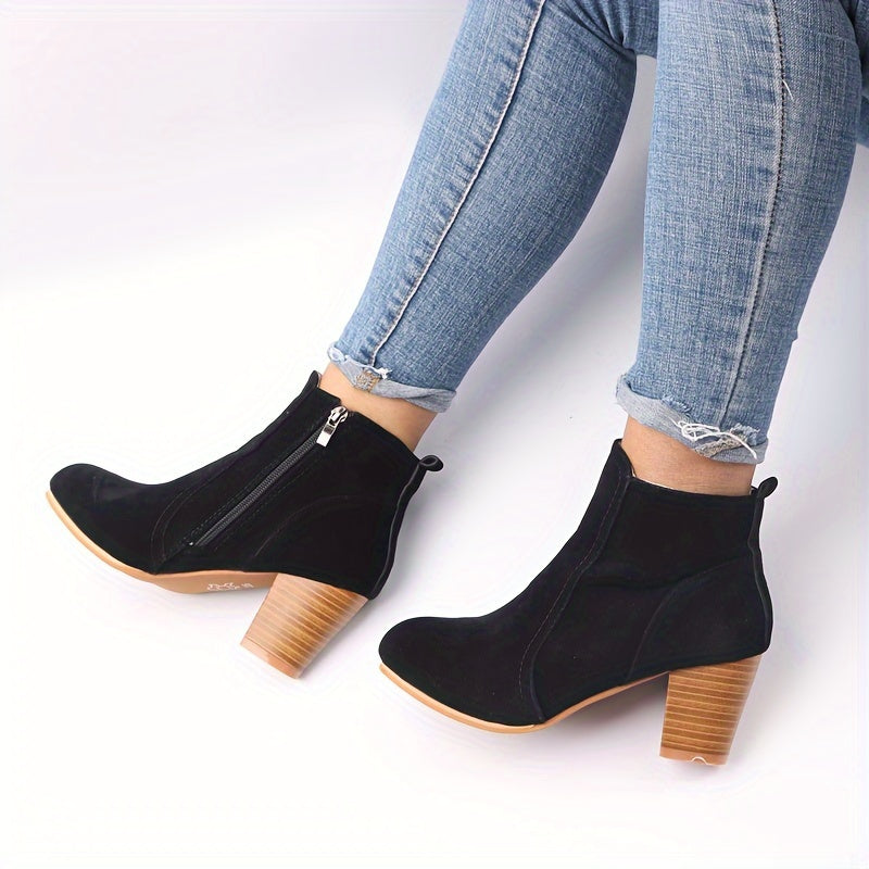 Jodie - Round Toe Thick Heel Platform Boots