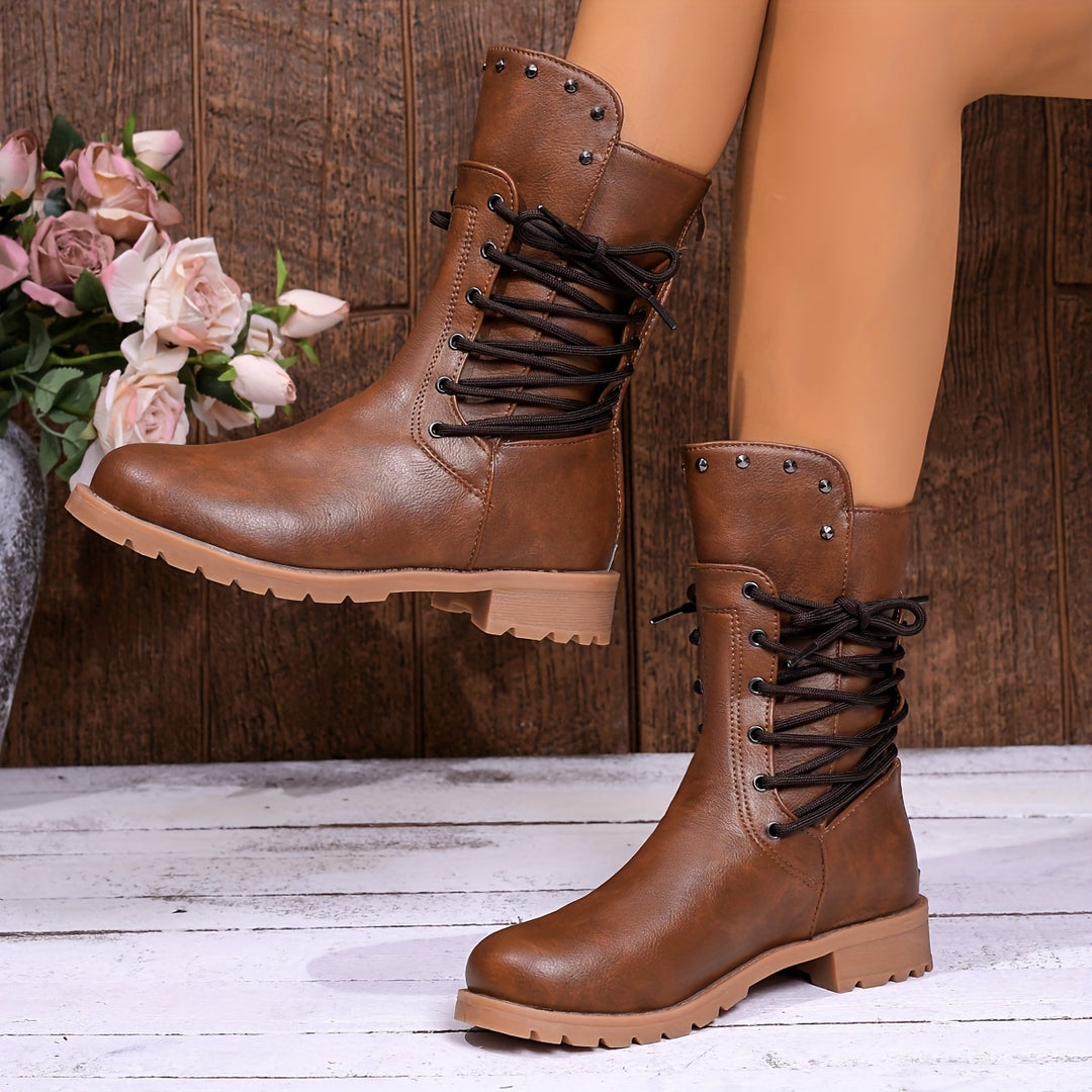 Michelle - Retro Western Full Lace Boots