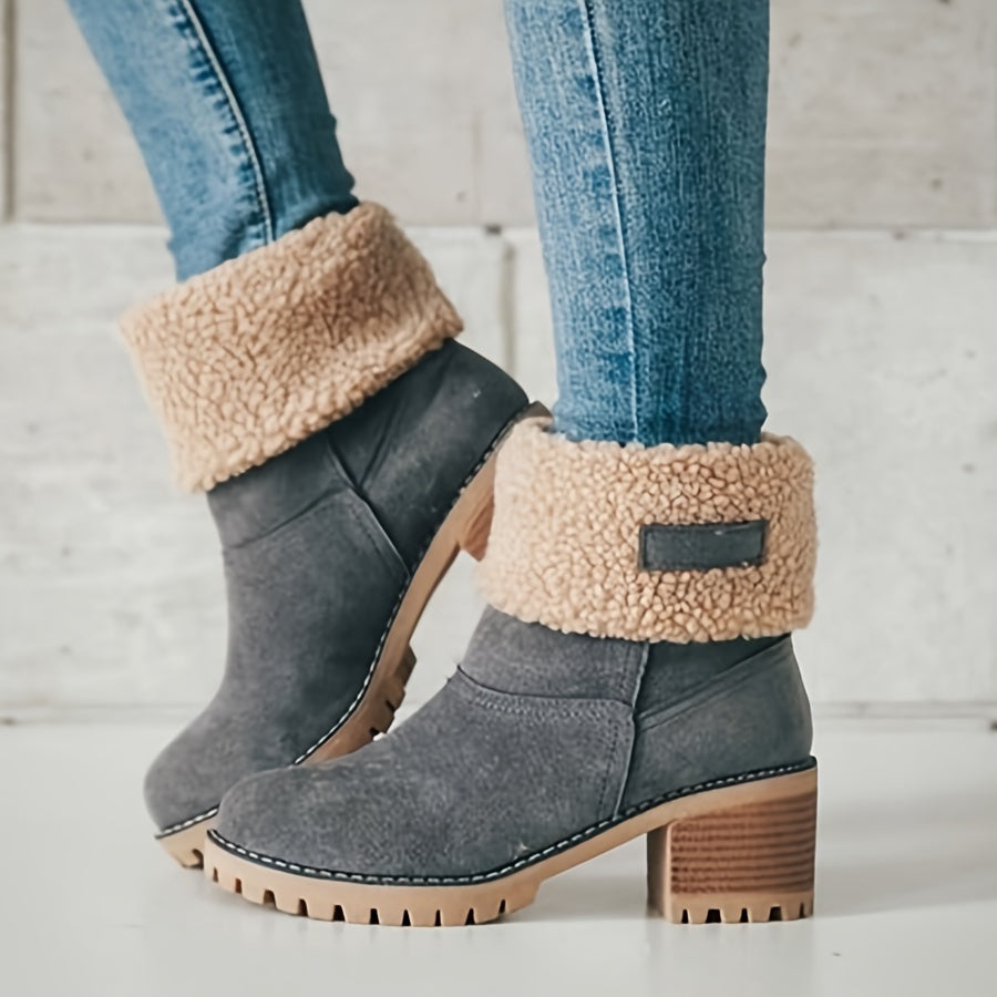 Natascha - Fleece Lined Roll-Up Boots