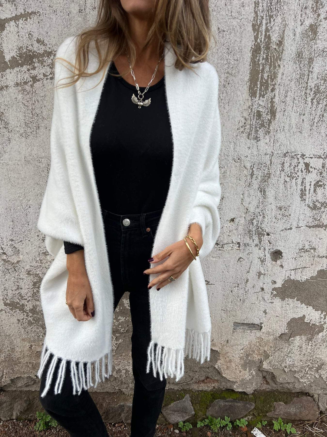 Amy - Elegant Wrap Sweater with Long Sleeves