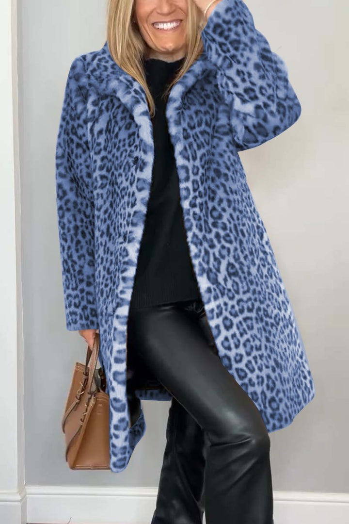 Marlene - Coat with Leopard Print