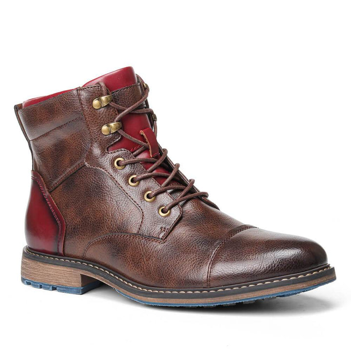 Lukas - Men's Leather Oxford Boots in Classic Design