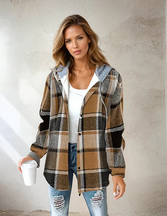 Olivia - Lumberjack Vest with Hood