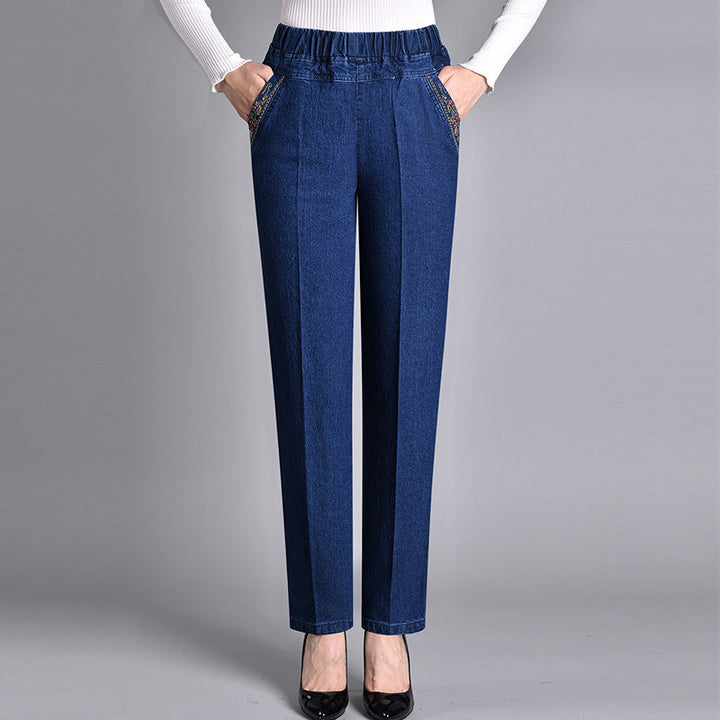 Lisa - Elastic Waist Mother Jeans