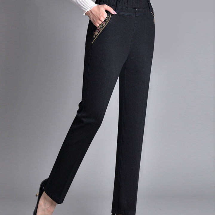 Lisa - Elastic Waist Mother Jeans