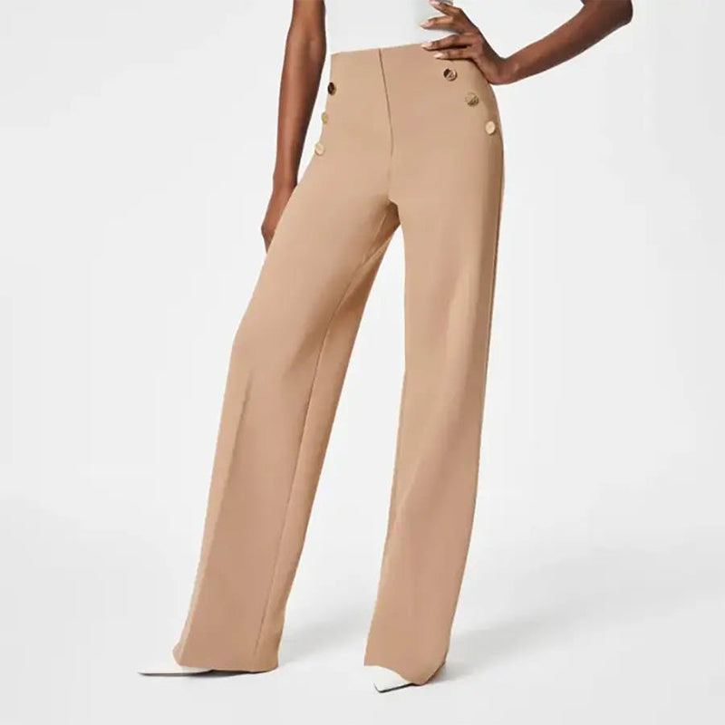 Amanda - Plus Size High Waist Stretch Wide Leg Pants