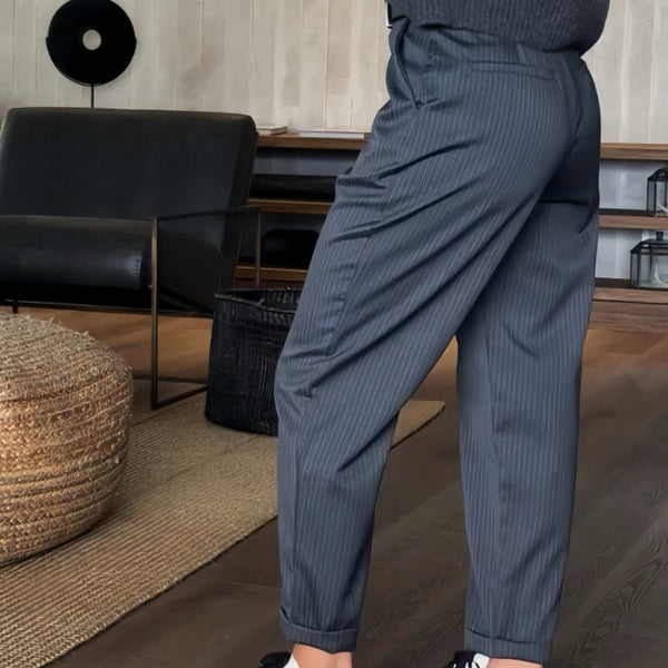 Manuela - Striped Suit Trousers