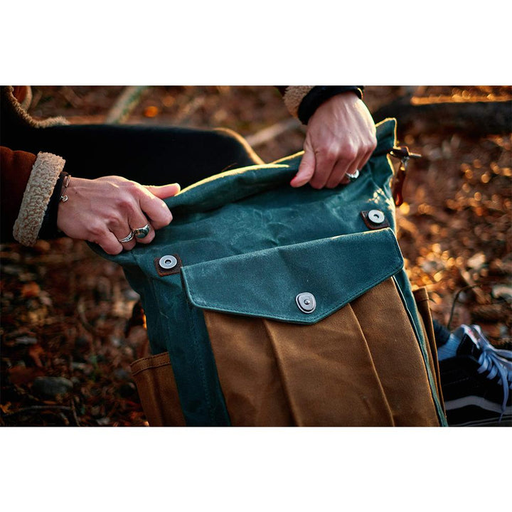 Waxed Canvas Rolltop Backpack | Marseille